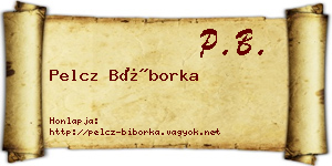 Pelcz Bíborka névjegykártya