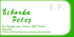 biborka pelcz business card